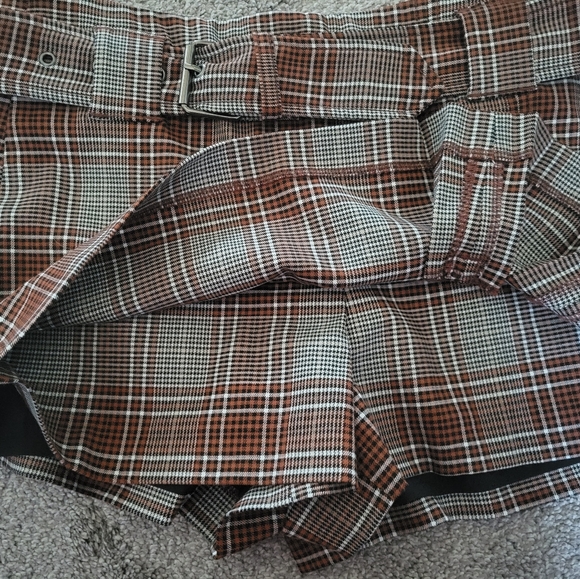 NWT Free People Sage Mini Skort / Brown Combo - Picture 7 of 9